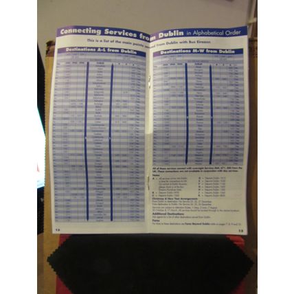 IRELAND Euro Lines coaches. Timetable ..2000 24 page booklet