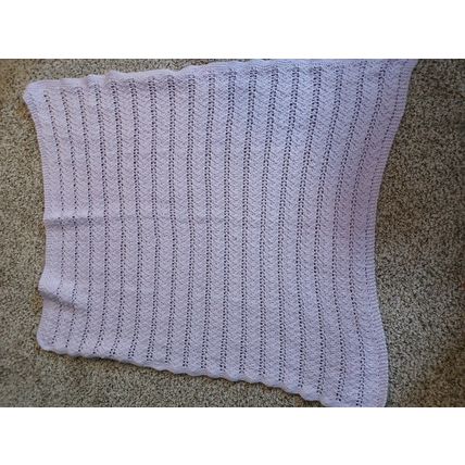 36 x 36 hand made baby blanket orchid
