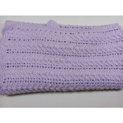 36 x 36 hand made baby blanket orchid