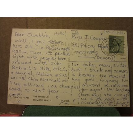 multiview, PADSTOW, Cornwall used postcard 1974 pm =