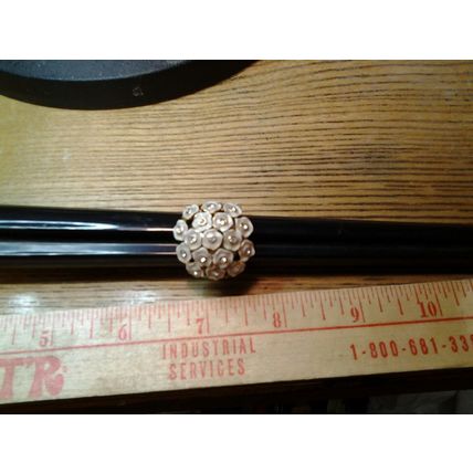 J. Crew Gold Plated Pave Crystal Accents Cocktail Ring Size 8