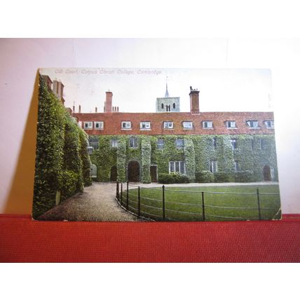 OLD COURT, CORPUS CHRISTI COLLEGE, OXFORD used antique postcard by Hartmann =