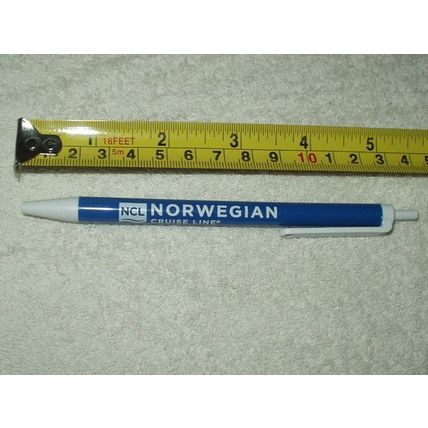 NCL NORWEGIAN CRUISE LINE PEN PLASTIC BLUE & WHITE