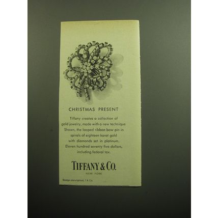 1958 Tiffany & Co. Jewelry Ad - Christmas Present
