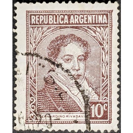 STAMP Argentina SG678 1935 10c Bernardo Rivadavia Used