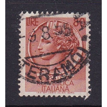 ITALY 1953 80L 17 x 21mm USED SG902