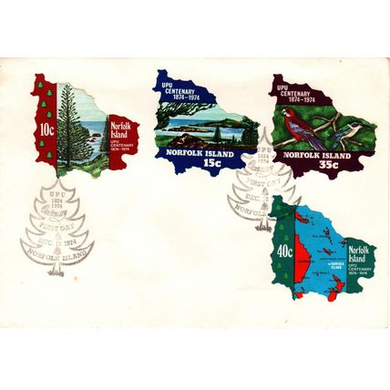 Norfolk Island 1974 UPU Centenary, First day Cover