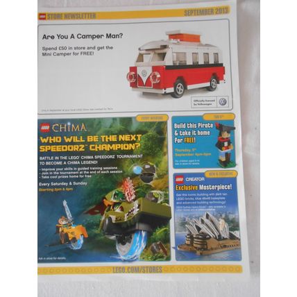 Lego Store Newsletter September 2013