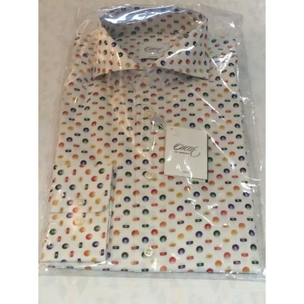 OSCAR OF SWEDEN MENS SHIRT SLIM FIT SIZE 40 15 3/4" ( M ) POOL BALL RRP £95