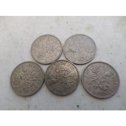 UK/GB - 15 differently dated - Elizabeth II -6d (six pence) coins -1953/1967 #2