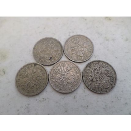UK/GB - 15 differently dated - Elizabeth II -6d (six pence) coins -1953/1967 #2