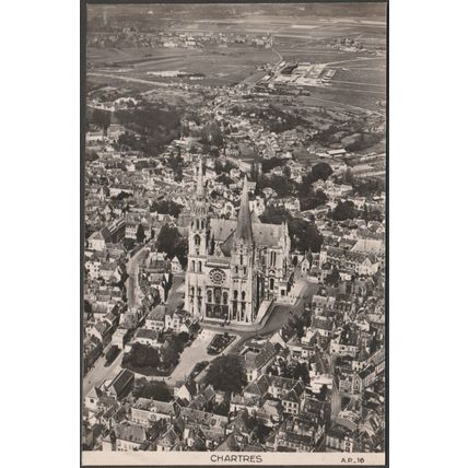Vue Aérienne, Chartres, c.1930s - Aéro-Photo CPSM