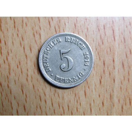 1914d 5 Pfennig Germany Empire Coin