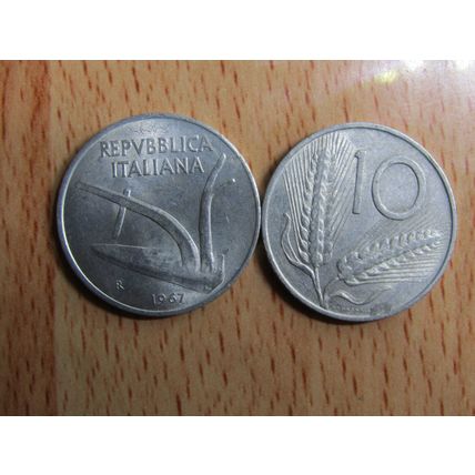 Italy 1967 10 Lire Coin