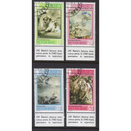 JERSEY SG564-567 1991 CHRISTMAS, BLAMPIED'S PETER PAN ~ FINE USED