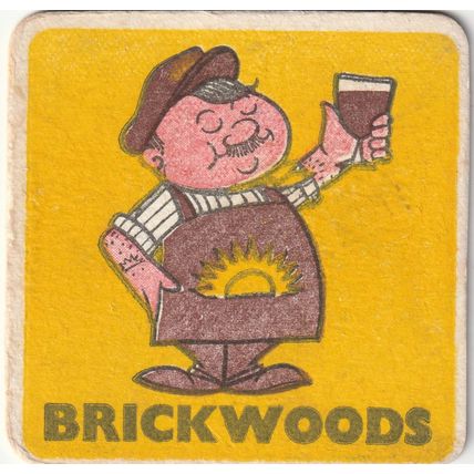 BEER MAT - BRICKWOODS BREWERY - BROWN ALE - (Cat No 013) - (1961)