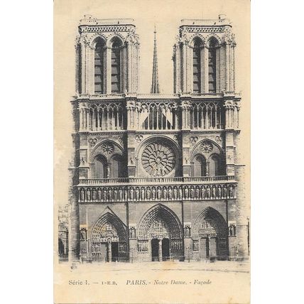 75 - Paris - Notre Dame - façade