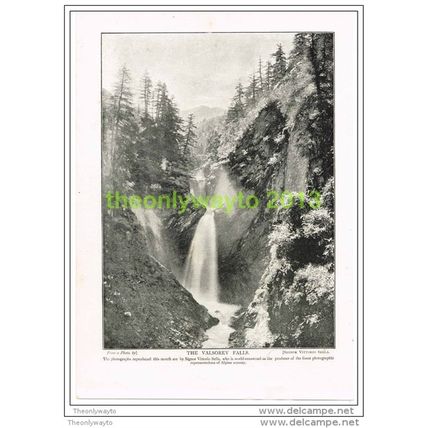 THE VALSORY FALLS, FRANCE, Book Illustration c1895