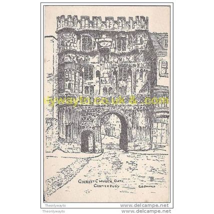 CHRIST CHURCH GATE, CANTERBURY, KENT, ENGLAND, 1900s?, Postcard
