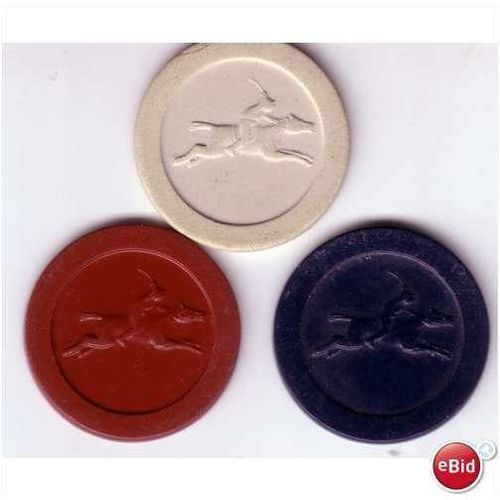 Vintage Clay Polo Jockey Poker Chips