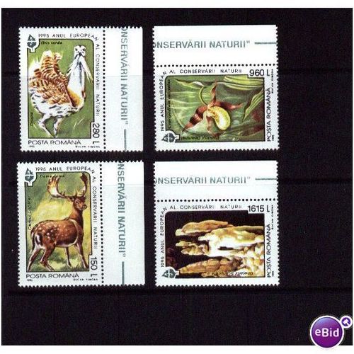 Romania 1995 SG 5741-4 MNH Flora & Fauna (C-432)
