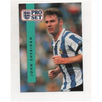 PRO SET 1990/91 Football Trading Card Sheffield Wednesday John Sheridan No.292