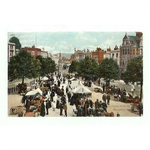 Somerset TAUNTON Market Day Postcard by Wrench (12307)