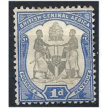 Nyasaland 1897 SG43 1d Black & Ultramarine Mounted Mint . . .