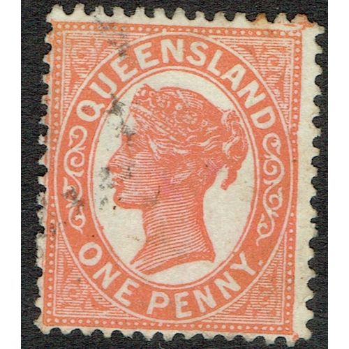 Queensland 1895 1d Orange Red SG210 FU