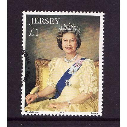 1993 Jersey, 40th Anniversary Coronation, Fine Used Stamp, SG 634