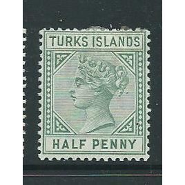turks and caicos islands stamps sg70 sg 70 die 2