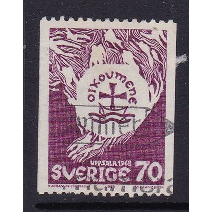 SWEDEN 1968 WORLD COUNCIL OF CHURCHES 70 ore USED SG559 #2