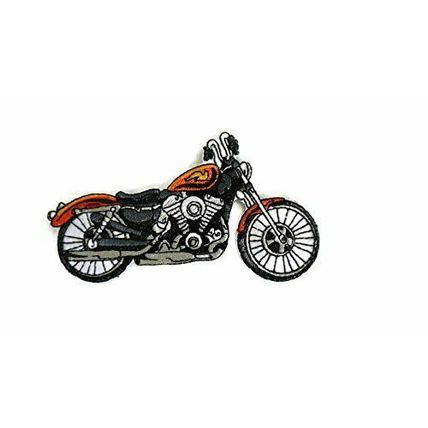 Bikers Patch [Hot Red ] Embroidered Iron On/Sew patch [6.53" x4.65"]