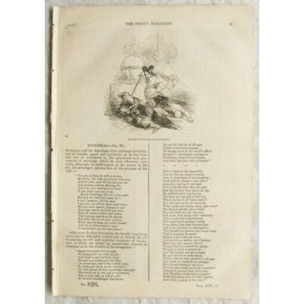 1845 The Penny Magazine No. 826 Hudibras, painters, bear dancing, silkworms, etc
