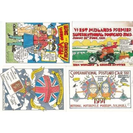 Millitary Plane Birmingham Solihull Motorcycle Museum West Midlands 4x Postcard
