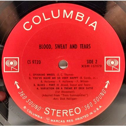Blood, Sweat & Tears -‎ Blood, Sweat & Tears (Self-Title) 1968 LP Vinyl Record