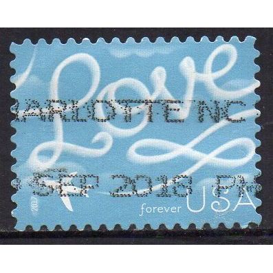 USA 2017 Love - Skywriting Forever Used