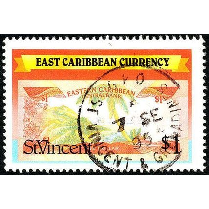 St. Vincent 1987 Eastern Caribbean Currency $1 Used Stamp