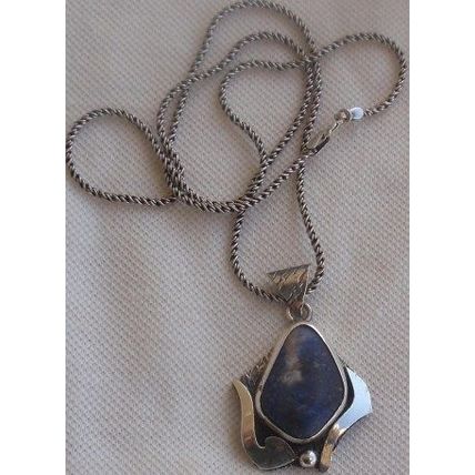 Raw lapis pendant MN928