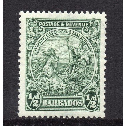 Barbados - 1925-35 - ½d Green (sg230a) Perf 13½ x 12½, Mint Hinged