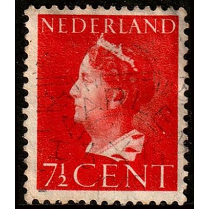 Netherlands 1940 Queen Wilhelmina 7 1/2c Used Stamp
