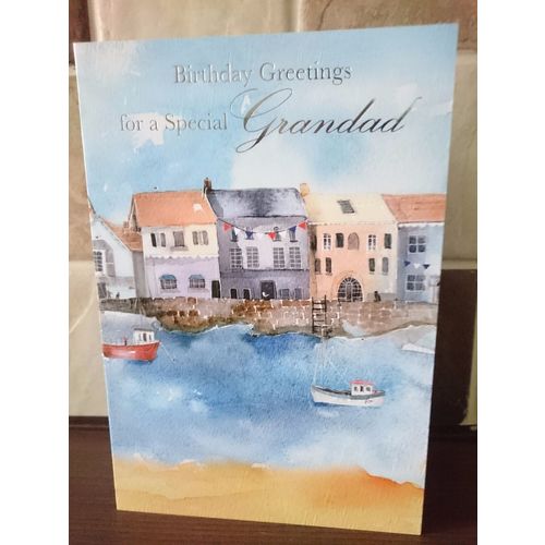 Grandad - Birthday Card -Birthday Greetings for a Special Grandad - Boats
