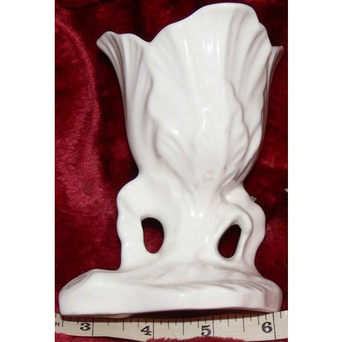 1950's Crown Staffordshire White Porcelain Tulip Bud Vase