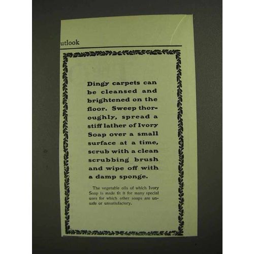 1903 Ivory Soap Ad - Dingy Carpets Can Be Cleansed