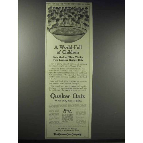 1914 Quaker Oats Ad - A World-Full of Children