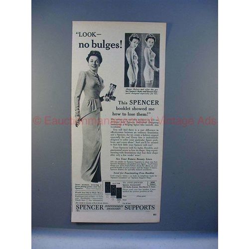 1948 Spencer Body & Breast Supports Girdle Ad, No Bulge