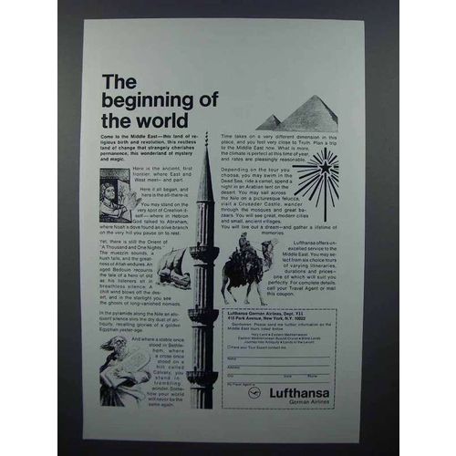 1965 Lufthansa Airlines Ad - Beginning of the World