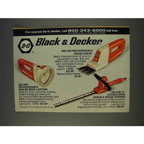 1977 Black & Decker Ad - Grass Shear, Hedge Trimmer
