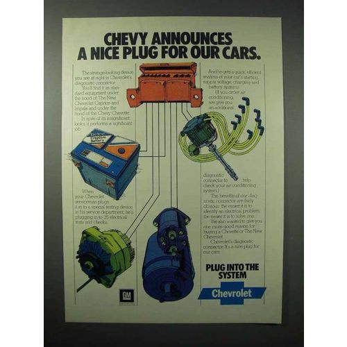 1977 Chevrolet Service Car Ad - A Nice Plug for Cars