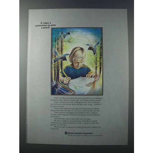 1981 Boise Cascade Ad - A Generation to Grow a Pencil